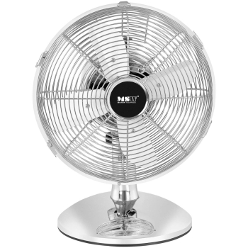 Wentylator wiatrak biurkowy stołowy śr. 295 mm 3 prędkości 30 W srebrny