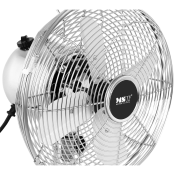 Wentylator wiatrak biurkowy stołowy śr. 295 mm 3 prędkości 30 W srebrny