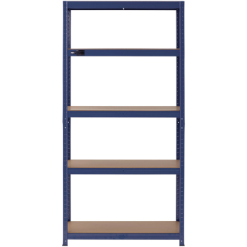 Regał magazynowy metalowy 5 półek 875 kg 90 x 40 x 180 cm niebieski