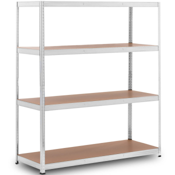 Regał magazynowy metalowy 4 półki 600 kg 160 x 60 x 180 cm szary