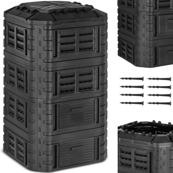 Kompostownik modułowy do ogrodu na odpadki organiczne 90 x 90 x 169 cm 1260 l