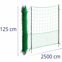 Siatka elektryzująca ogrodzenie ochronne hodowlane dla kur drobiu 1,25 x 25 m