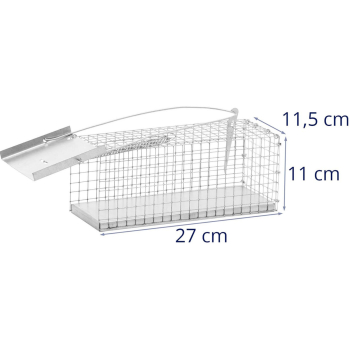 Żywołapka pułapka na szczury myszy i inne zwierzęta 27 x 12 x 12 cm oczka 13 x 13 mm