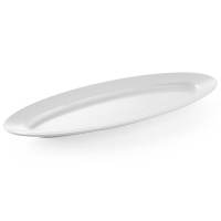 Półmisek z melaminy owalny dł. 61cm wys. 4cm biały - Hendi 561645