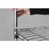 Regał magazynowy składany regulowane półki z drutu - 5 półkowy - Hendi 812204