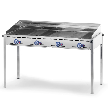 Profesjonalny grill gazowy Green Fire z rusztem i patelnią GN1/1 22kW - Hendi 149607