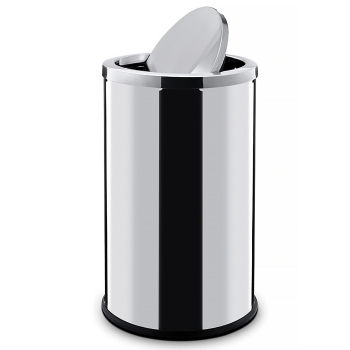 Kosz na śmieci stalowy z pokrywą obrotową 45L - Hendi 691366