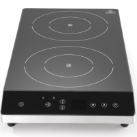 Kuchenka indukcyjna przenośna 2 pola grzewcze OBLIQUE śr. 22 cm 3500 W 230 V - Hendi 239438