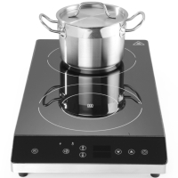Kuchenka indukcyjna przenośna 2 pola grzewcze OBLIQUE śr. 22 cm 3500 W 230 V - Hendi 239438