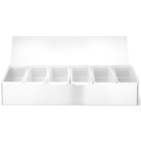 Pojemnik barmański na dodatki do drinków ze stali 6 wkładów - Hendi 593998