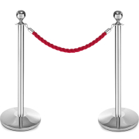 Słupek odgradzający stalowy chromowany srebrny bez podstawy wys. 93cm - Hendi 810446