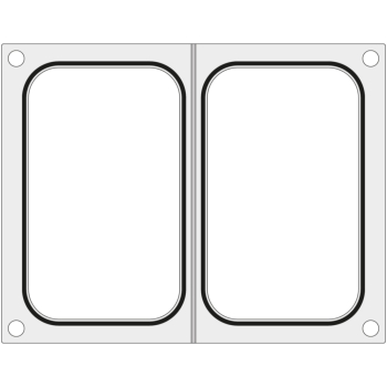Matryca forma do zgrzewarki CAS CDS-01 na dwie tacki pojemniki 178x113 mm - Hendi 805350