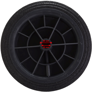 Koło kółko do kubła kontenera na odpady gumowe śr. 250mm