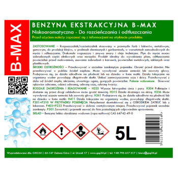 Benzyna ekstrakcyjna bezwonna B-MAX 5L