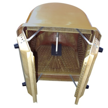 Kontener pojemnik laminatowy na odpady śmieci BIO odpadki spożywcze - brązowy 2.1 m3