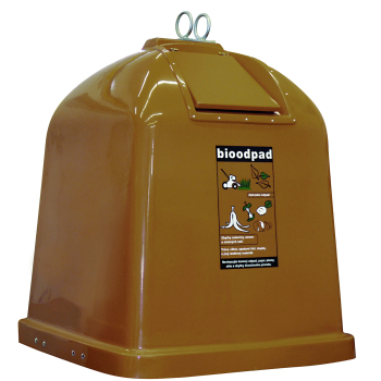 Kontener pojemnik laminatowy na odpady śmieci BIO odpadki spożywcze - brązowy 2.1 m3