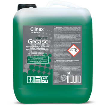 Silny koncentrat do odtłuszczania i usuwania tłustych zabrudzeń CLINEX PROFIT Grease 5L