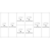 KLINY PÓŁOKRĄGŁE CZUŁENKOWE 80SZT. MIX ROZMIARÓW