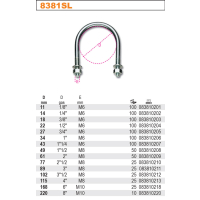 CYBANT UCHWYT PRĘTOWY DO RUR M6 48*22MM
