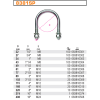CYBANT UCHWYT PRĘTOWY DO RUR M8 55*34MM