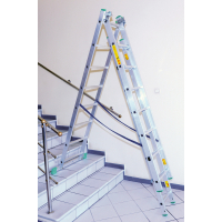 DRABINA ALUMINIOWA 3-ELEMENTOWA 760CM 11+11+11 SZCZEBLI