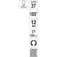 ADAPTER KĄTOWY 37MM 1/4'