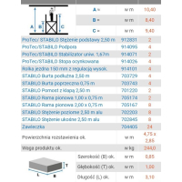 RUSZTOWANIE STABILO 10, 0.75*2.5M WYSOKOŚĆ ROBOCZA 10.4M