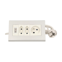 PRZEDŁUŻACZ BIURKOWY Z WYŁĄCZNIKIEM 2X2,5A 1X10A  1,5M