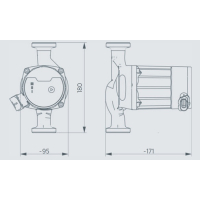 POMPA OBIEGOWA ELEKTRONICZNA DO C.O. 25/60 6/4''