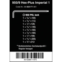 ZESTAW KLUCZY TRZPIENIOWYCH IMPERIAL 950/9 HEX PLUS 9 CZ,
