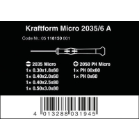 ZESTAW WKRĘTAKÓW KRAFTFORM MICRO 6SZT.
