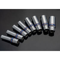 ZESTAW NASADEK 3/8'' 8CZ. DŁUGIE 6-KĄT 10-19MM, NA SZYNIE