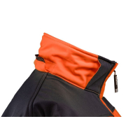 KURTKA SOFTSHELL Z KAPTUREM POMARAŃCZOWA, ROZMIAR S