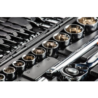 ZESTAW KLUCZY NASADOWYCH 1/4'',1/2'' 77 CZĘŚCI CRV