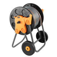 WÓZEK NA WĄŻ OGRODOWY,TWORZYWO, DO 60 M WĘŻA 1/2''