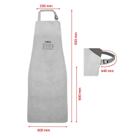 FARTUCH SPAWALNICZY, SKÓRZANY 60*90CM