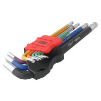 KOMPLET KLUCZY IMBUSOWYCH Z KULKĄ RED LINE 9 SZT