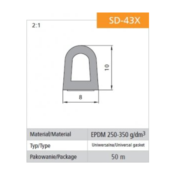 USZCZELKA SAMOPRZYLEPNA CZARNA DGP 8*10