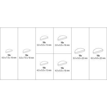 KLINY PÓŁOKRĄGŁE CZUŁENKOWE 80SZT. MIX ROZMIARÓW