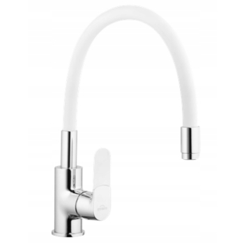 BATERIA ZLEWOZMYWAKOWA JOGA TREND Z RUCHOMĄ WYLEWKĄ, BIAŁA