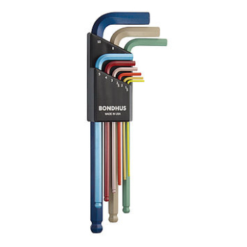 ZESTAW IMBUSÓW DŁUGICH Z KULKĄ 1.5-10MM, KOLOR, 9SZT.