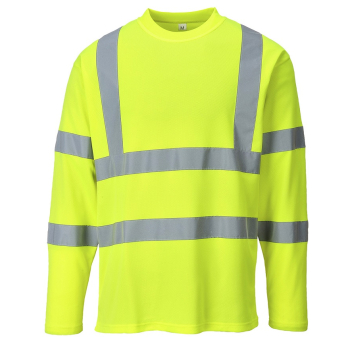 KOSZULKA T-SHIRT OSTRZEGAWCZA ŻÓŁA DŁ.RĘKAW S278 ROZ. XL