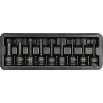 ZESTAW UDAROWYCH KLUCZY TRZPIENIOWYCH 1/2'' SPLINE 9 CZĘŚCI