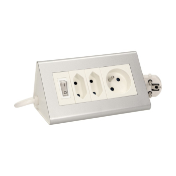 PRZEDŁUŻACZ BIURKOWY Z WYŁĄCZNIKIEM 2X2,5A 1X10A  1,5M