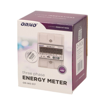 3-FAZOWY LICZNIK ENERGII ELEKTRYCZNEJ  80A RS485 MID