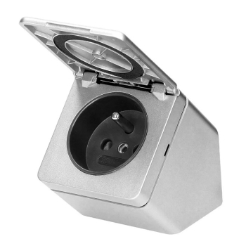 GNIAZDO MEBLOWE PODSZAFKOWE Z KLAPKĄ 1X2P+Z 250V AC IP44