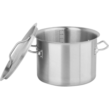 GARNEK NISKI Z POKRYWKĄ ZE STALI NIERDZEWNEJ 25X18 CM 9L