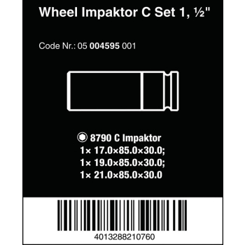 ZESTAW KLUCZY NASADOWYCH 1/2'' WHEEL IMPAKTOR C SET 1, 3SZT.