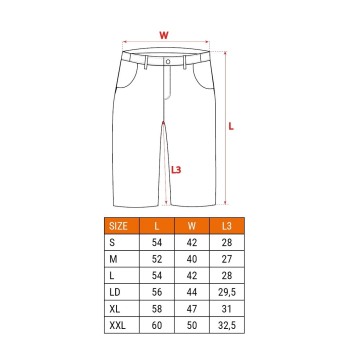 KRÓTKIE SPODENKI BASIC, ROZMIAR XXL/58
