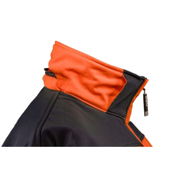 KURTKA SOFTSHELL Z KAPTUREM POMARAŃCZOWA, ROZMIAR XL